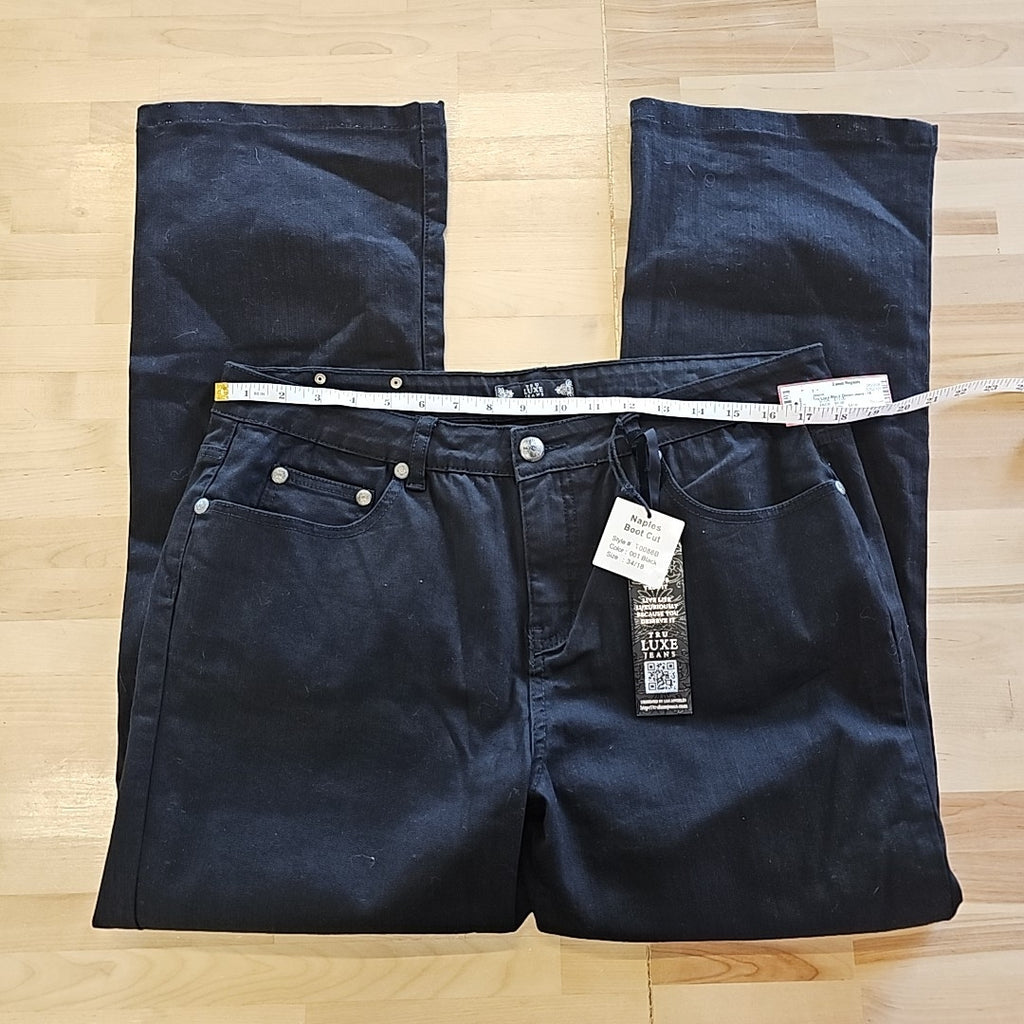 Tru Luxe Size 18 Black Denim New Jeans