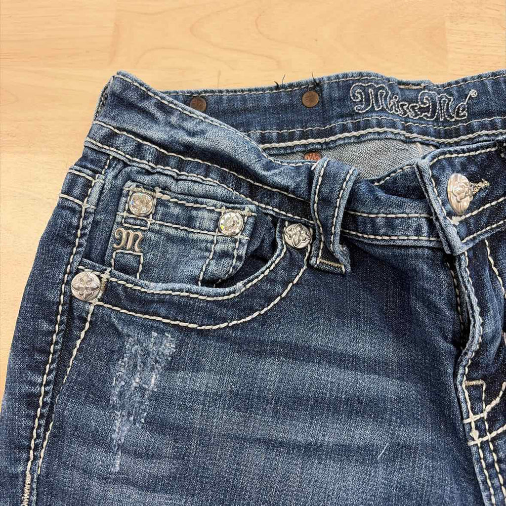 Miss Me Women Size 26 Blue Preloved Shorts