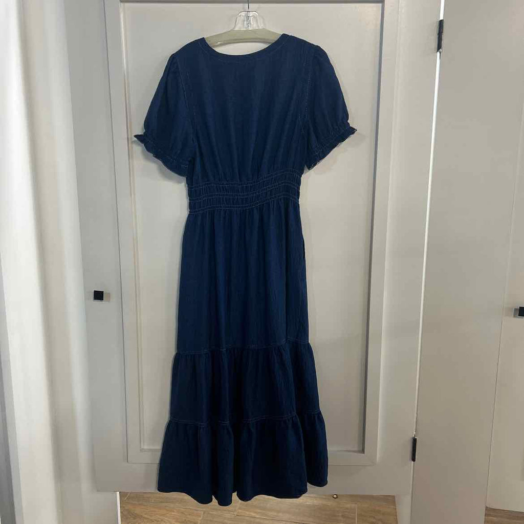 Max Studio Size L Blue Denim Preloved Dress