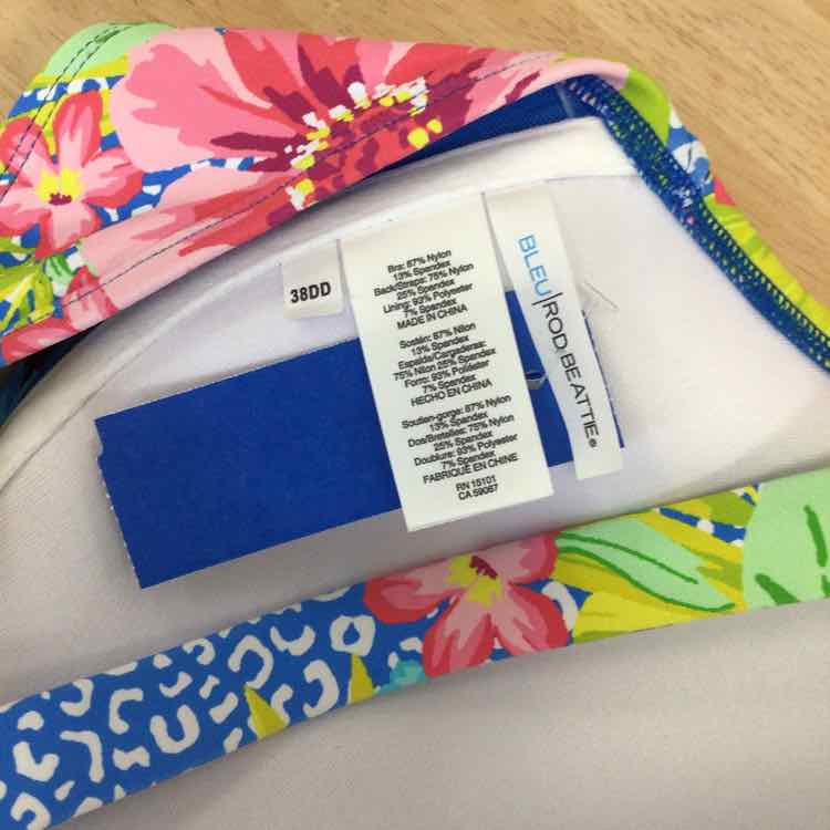 Bleu Size 38DD Cross Back Premium Bikini Top