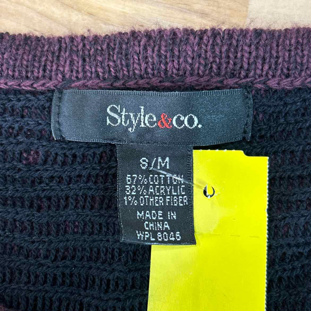 Style & Co. Size S Purple Preloved Sweater