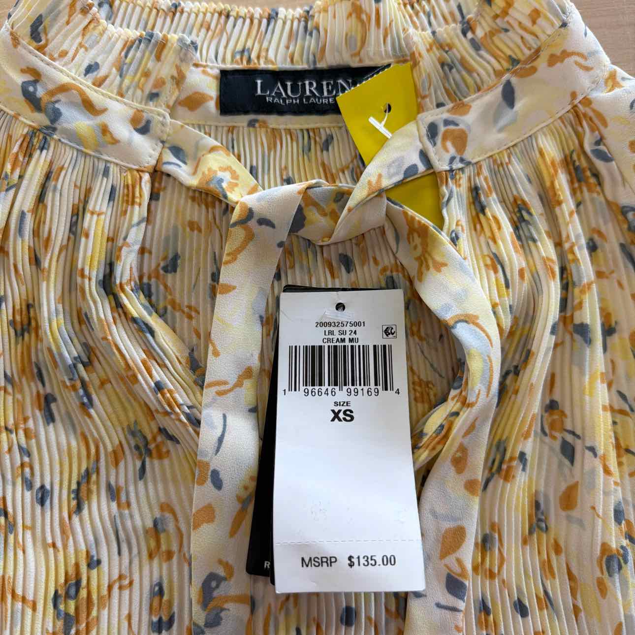 Ralph Lauren Size XS Yellow Blouse