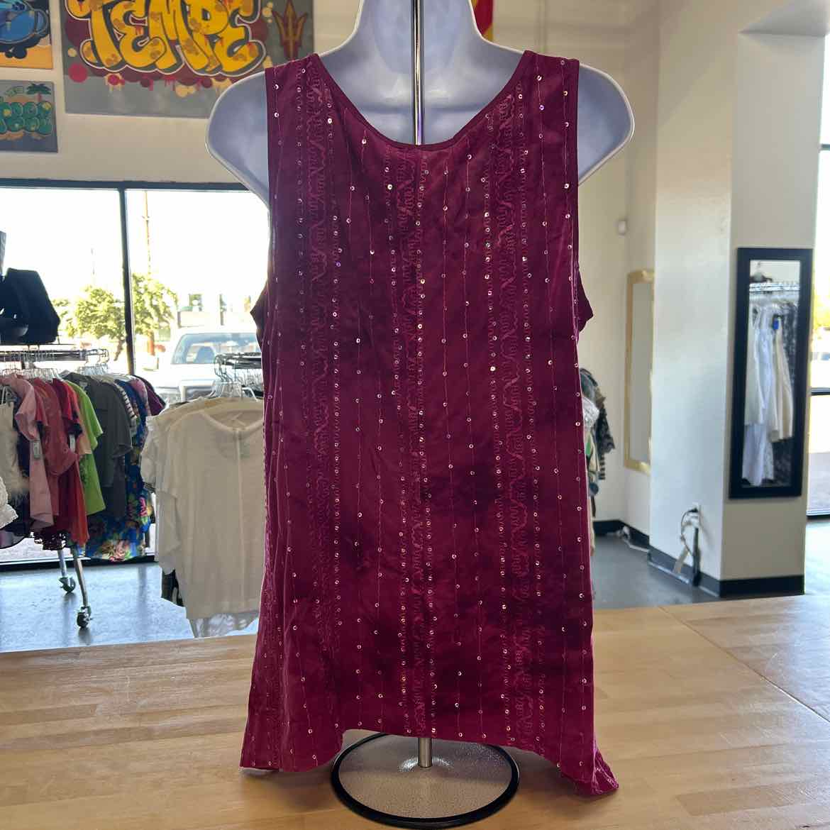 Dressbarn Size L Purple Preloved Blouse LS