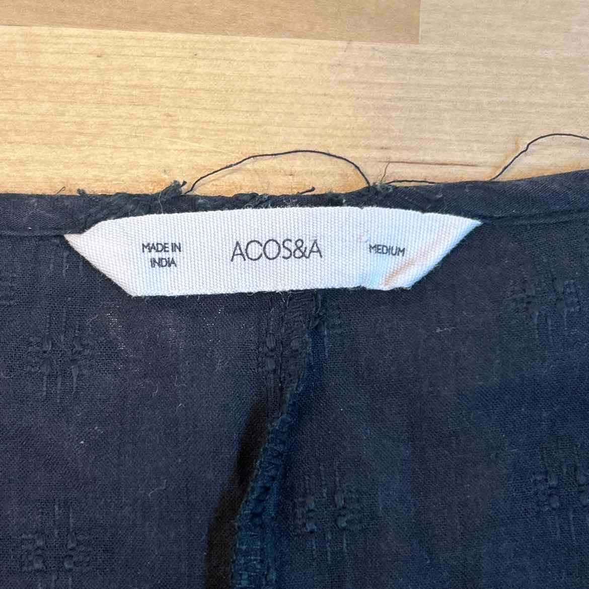 ACOA Size M Black Preloved Blouse SS