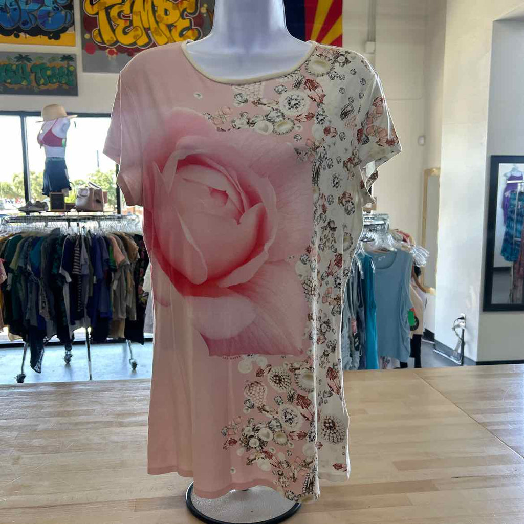 Ted Baker Size 3 Pink Preloved Blouse SS