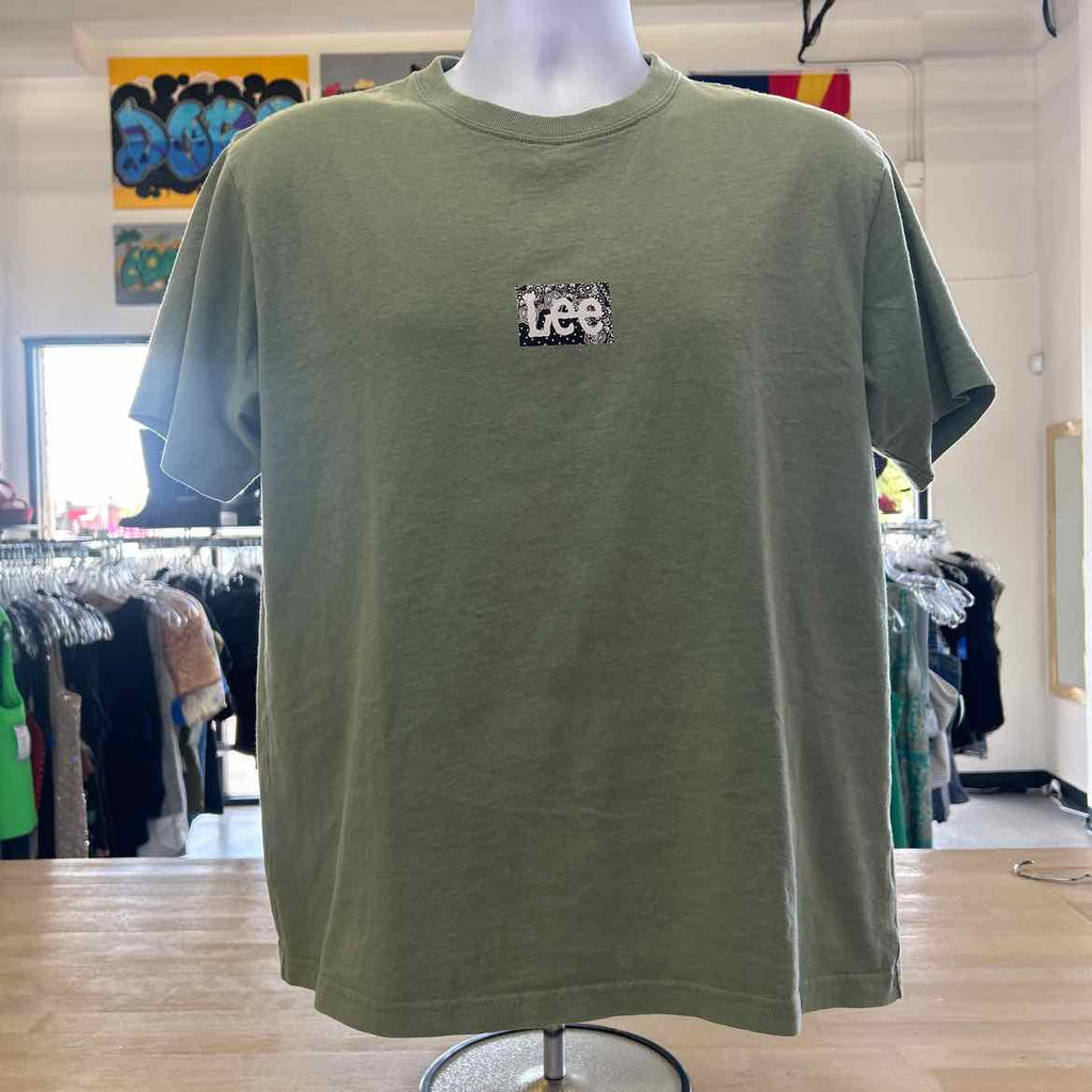 lee Size M Green Preloved MENS T-shirt