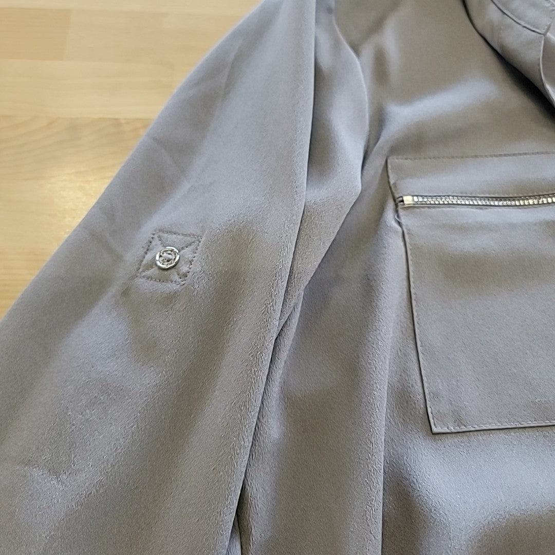 Calvin Klein Size XL Gray Blouse