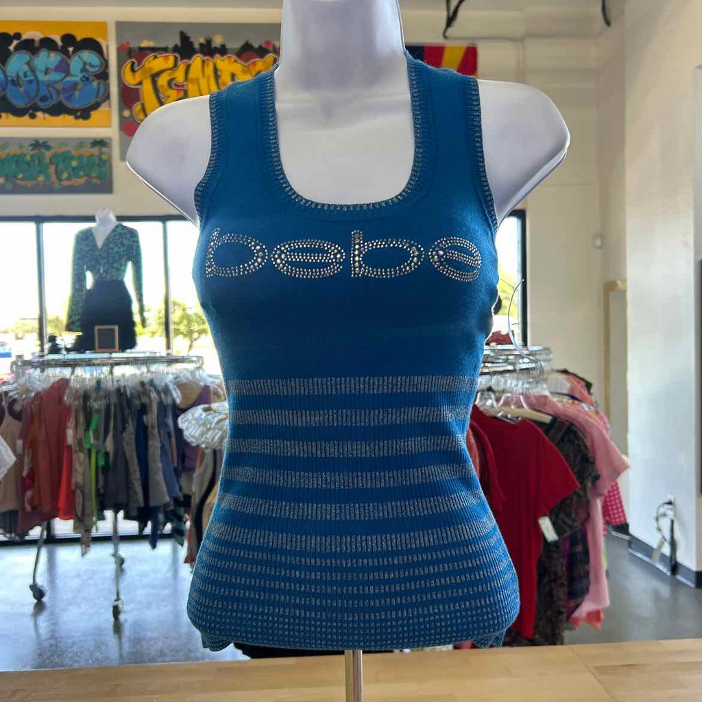 Bebe Size XS Blue Preloved Tank