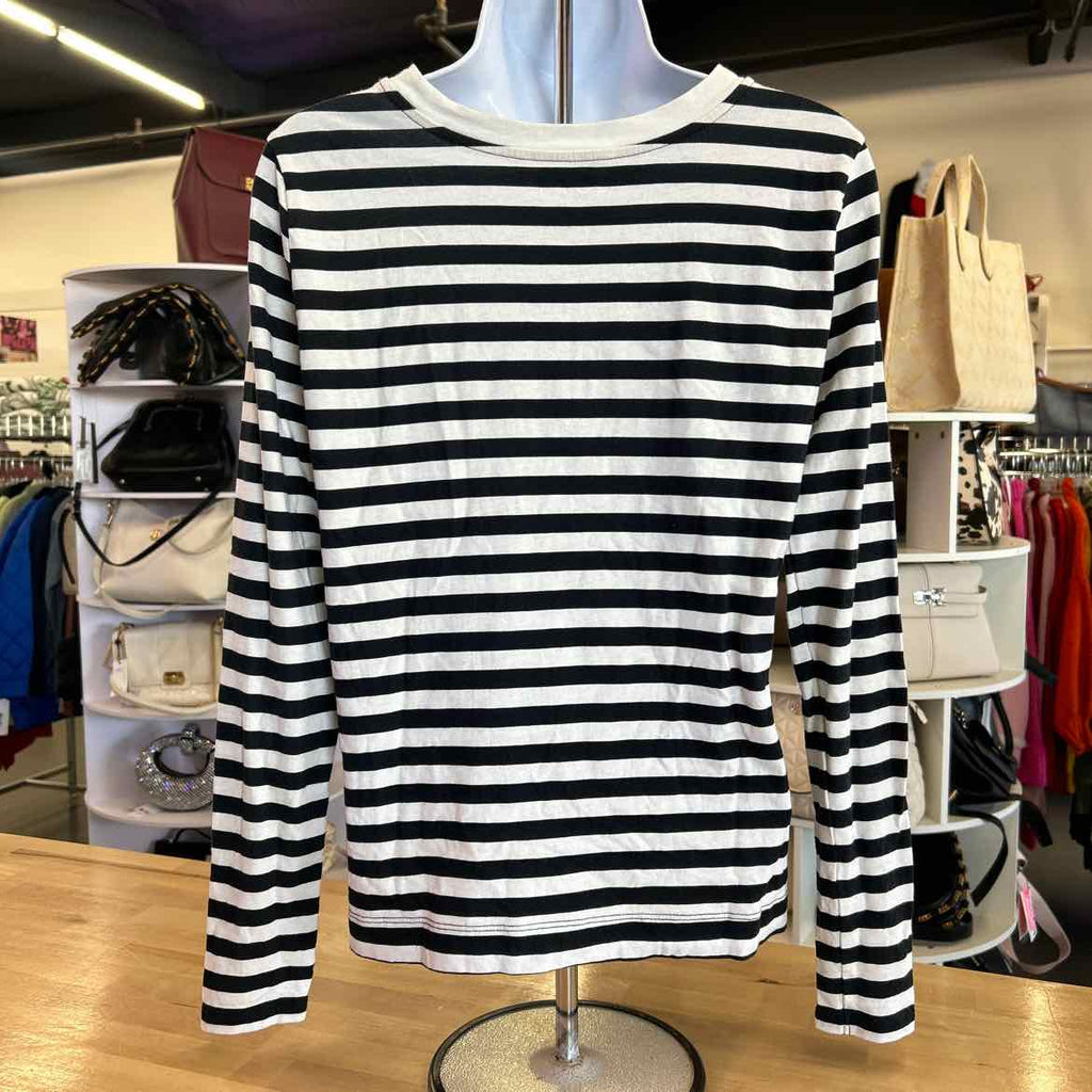 Loft Size S BLACK & WHITE Long Sleeve
