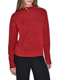 Karl Lagerfeld Paris Women's Ribbed Mock Turtleneck Sweater