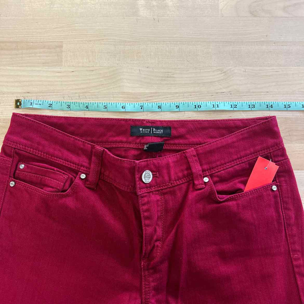 White House Black Market Size 2 Red Denim Preloved Jeans