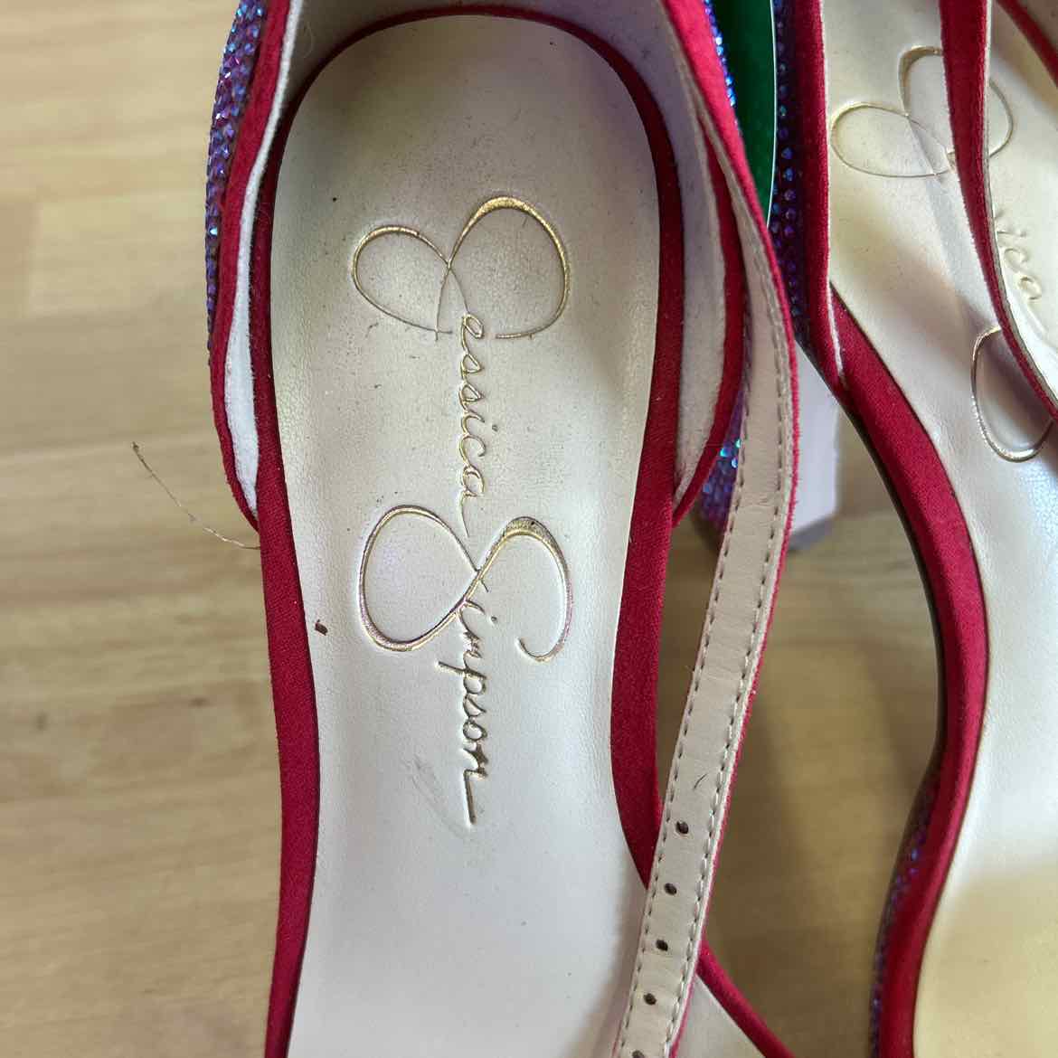 Jessica Simpson Size 7 Red/Purple Preloved Heels