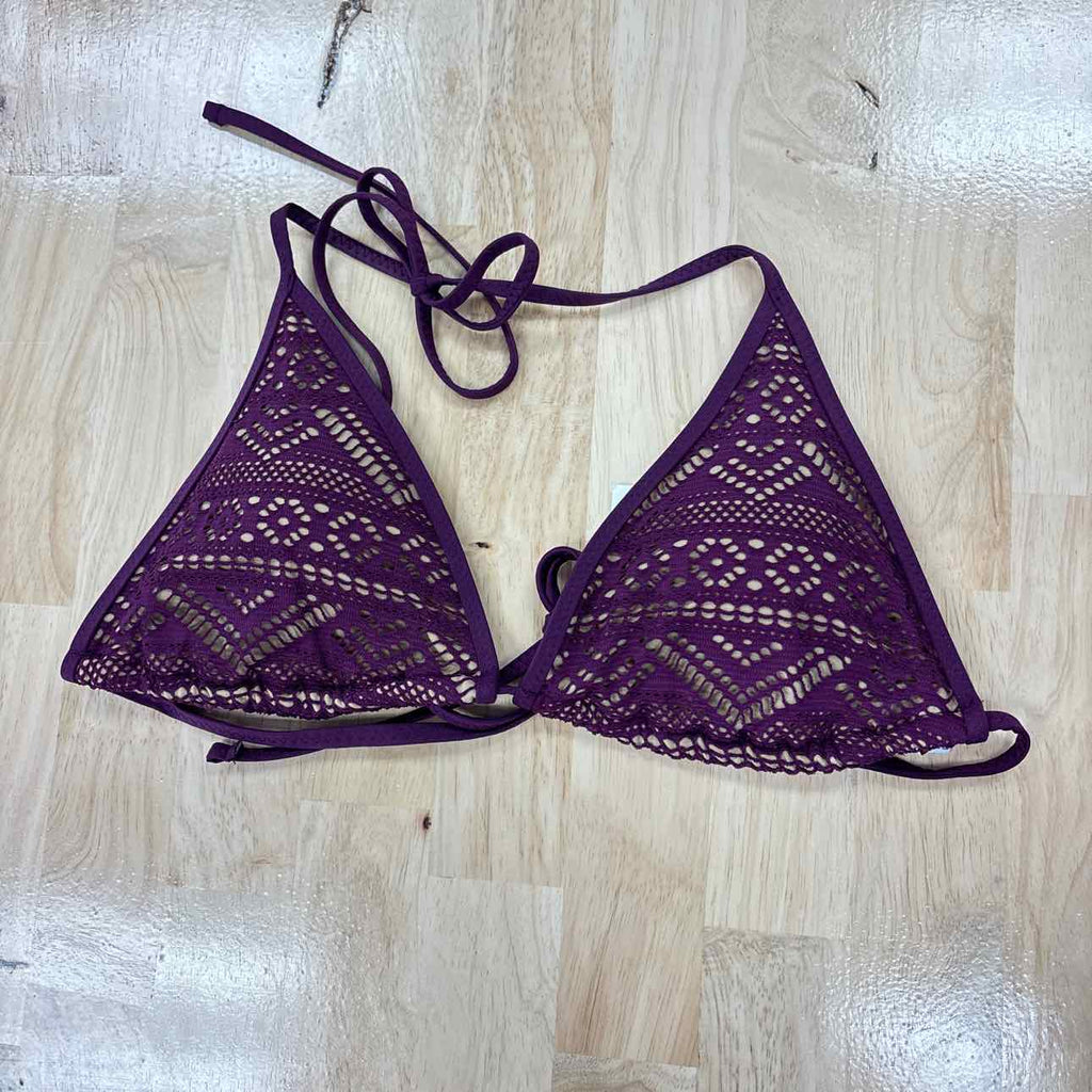 becca Size M Crochet Triangle Bikini Top