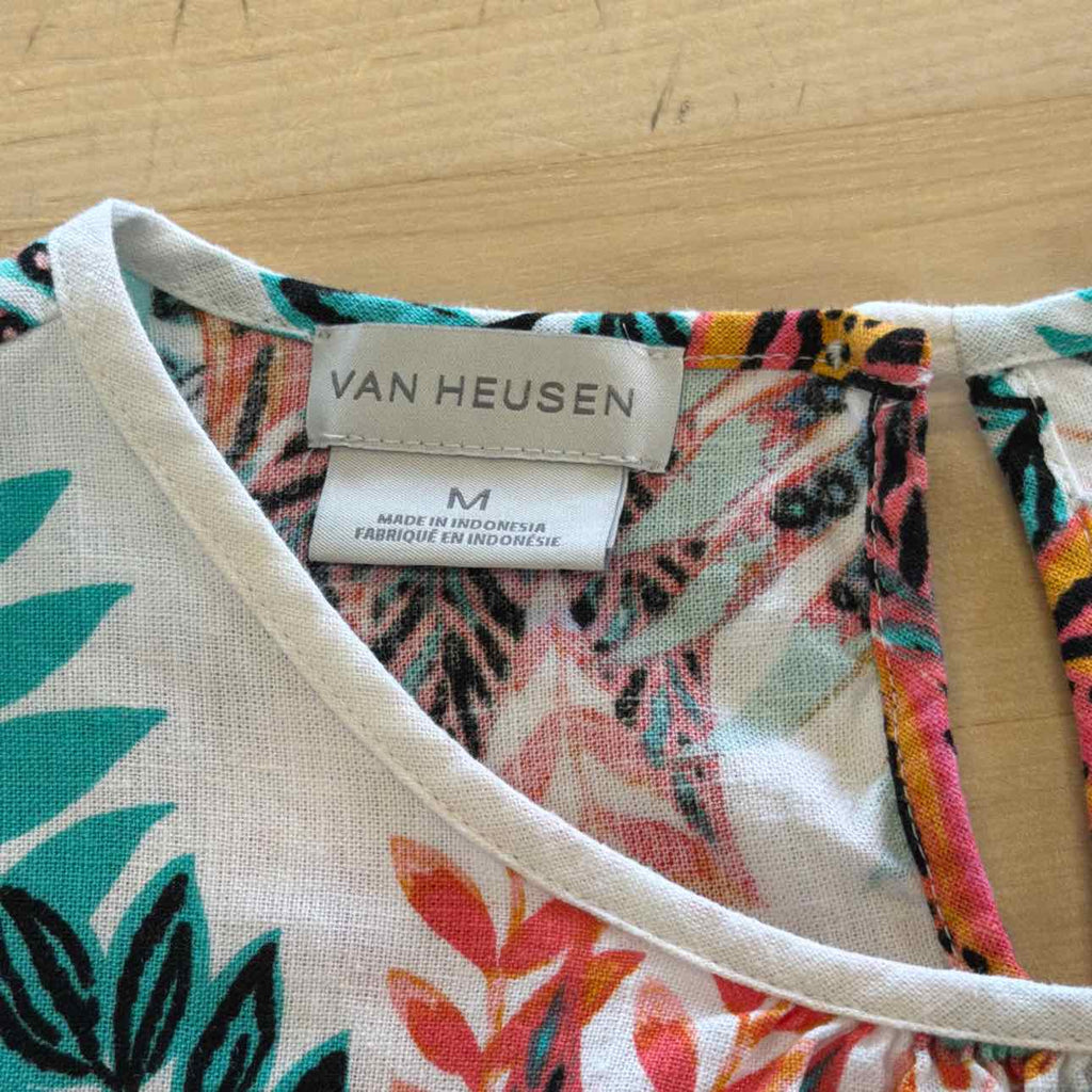 Van Heusen Size M Multi-Color Preloved Blouse SS