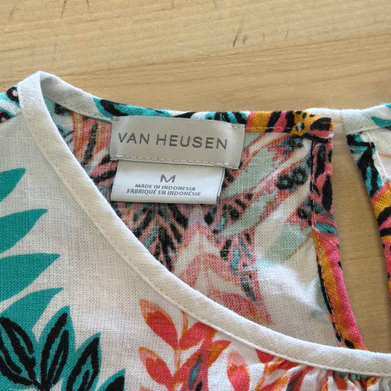 Van Heusen Size M Multi-Color Preloved Blouse SS