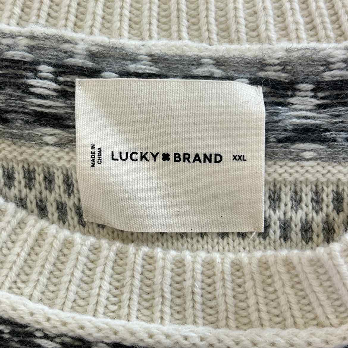Lucky Brand Size XXL White Sweater