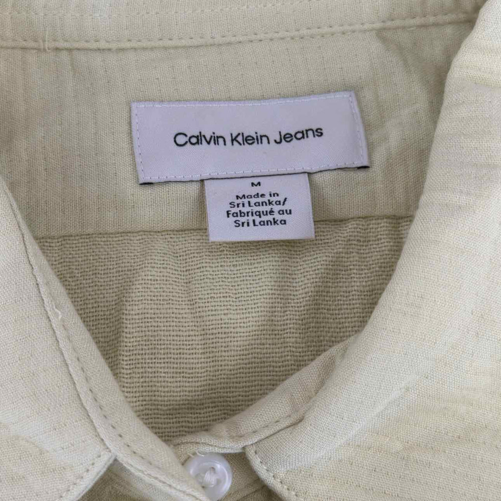 Calvin Klein Jeans Women's Double Gauze Roll-Tab-Sleeve Button-Down Shirt