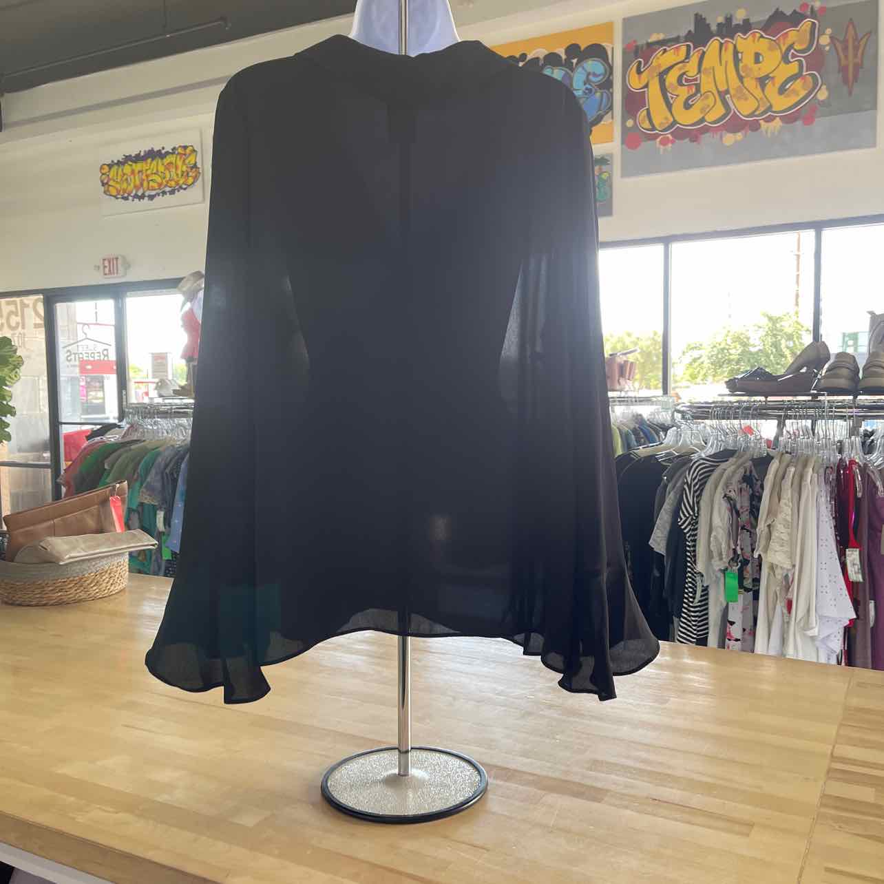 Eloquii Size 14 Black Preloved Blouse LS