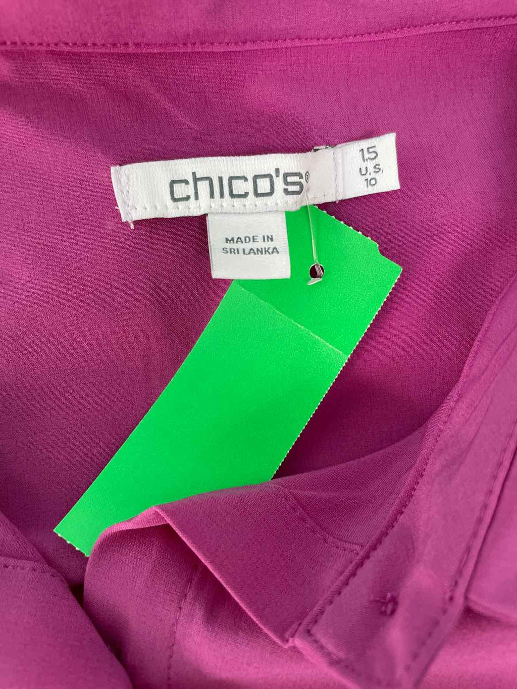 Chico's Size 1.50 (10) Purple Blouse