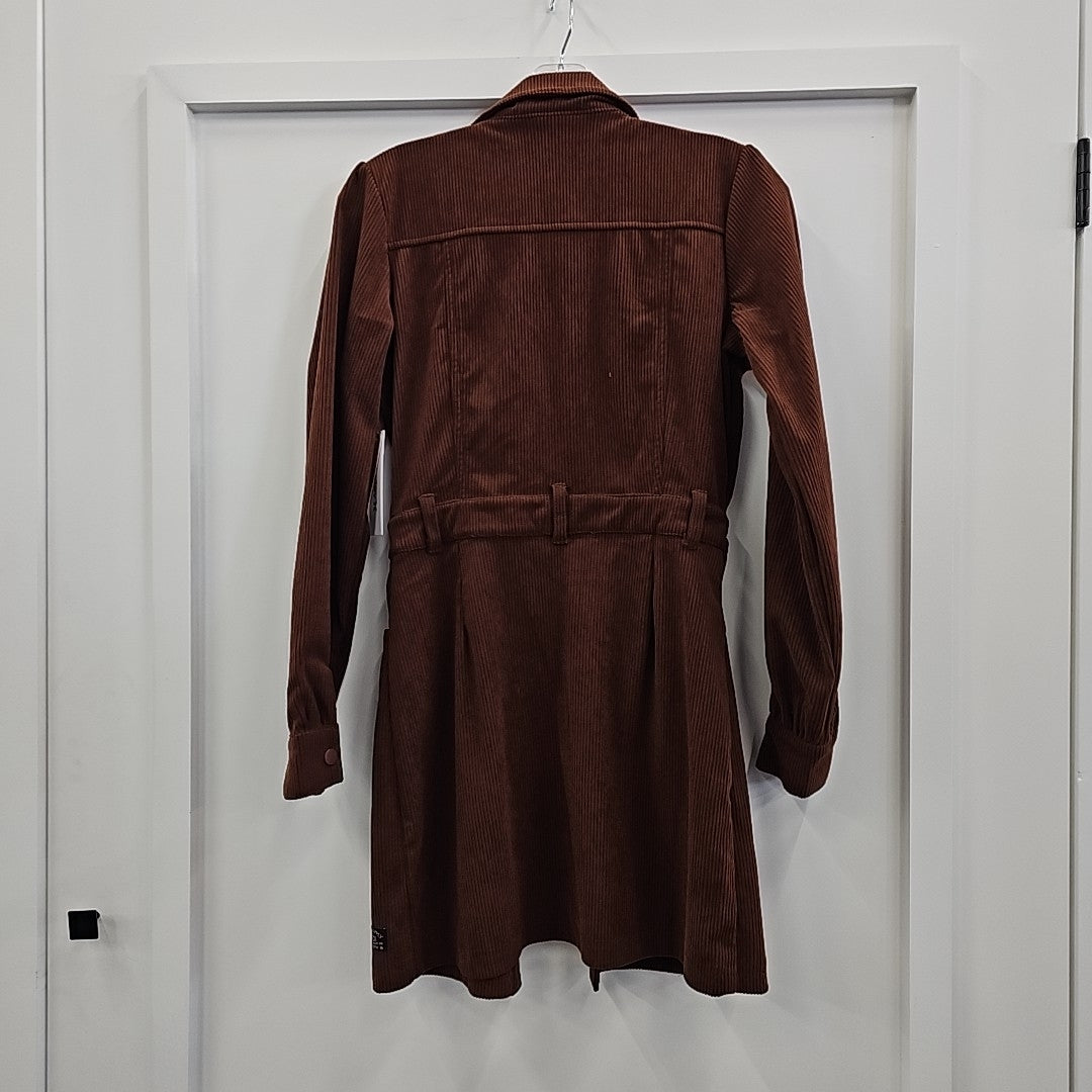 Hurley Juniors' Holland Long-Sleeve Mini Dress - Cocoa
