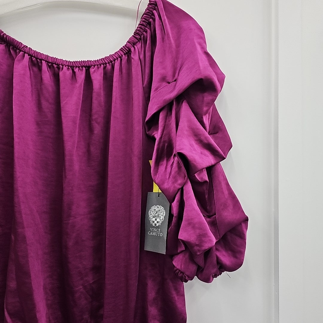 Vince Camuto Size M Purple New Blouse SS