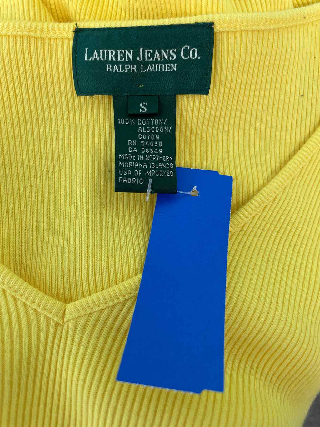 Lauren Jean Co. Size S Yellow T-shirt