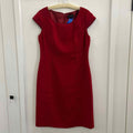 Tahari Size 6 Red Preloved Dress