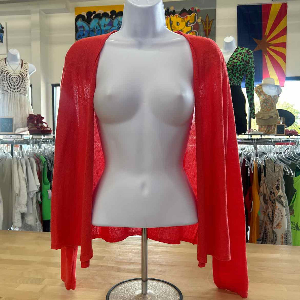 J Jill Size S Orange Preloved Cardigan