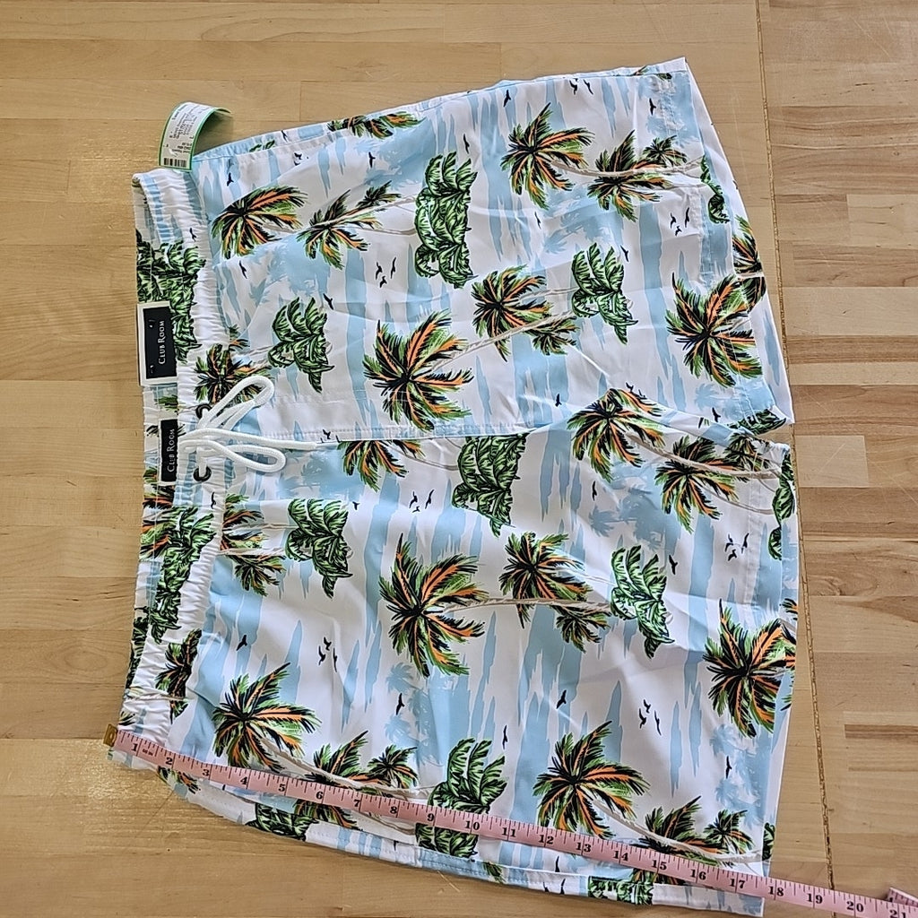 Club Room Men's Scenic Beach 7" Swim Shorts
