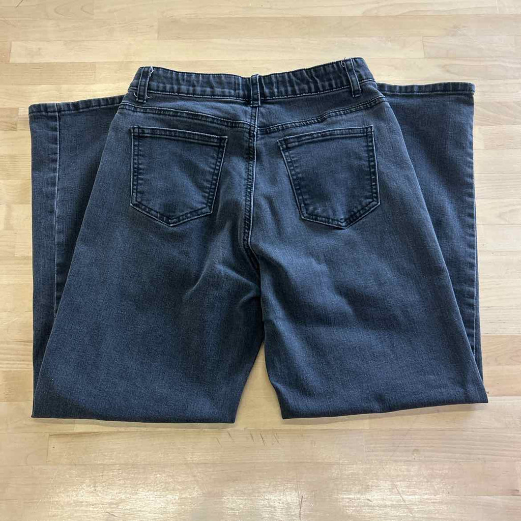 J Vim Size 28 Black & Green prints Denim Preloved Jeans