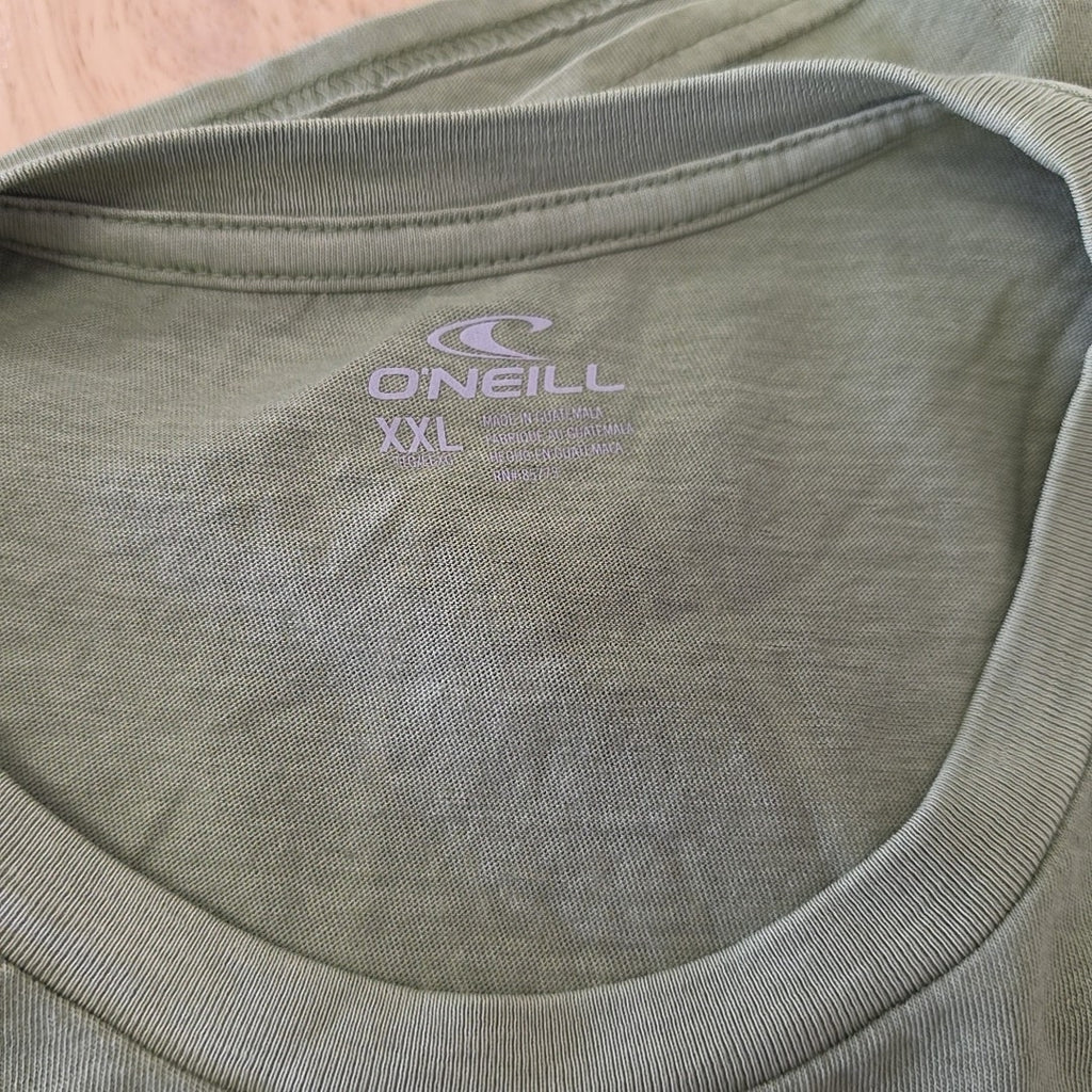 O'Neil Size XXL Thruster Graphic Print Cotton T-Shirt - Oil Green