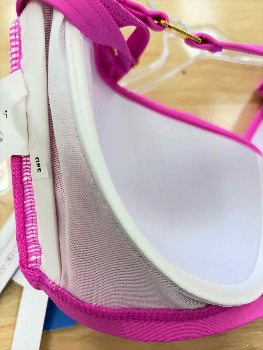 Bleu Size 38D Shirred Bikini Top - Dahlia