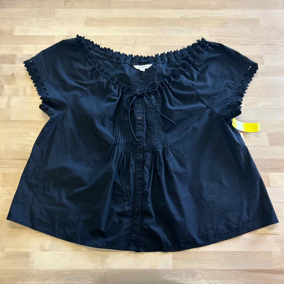 Lucky Brand Size L Black Blouse