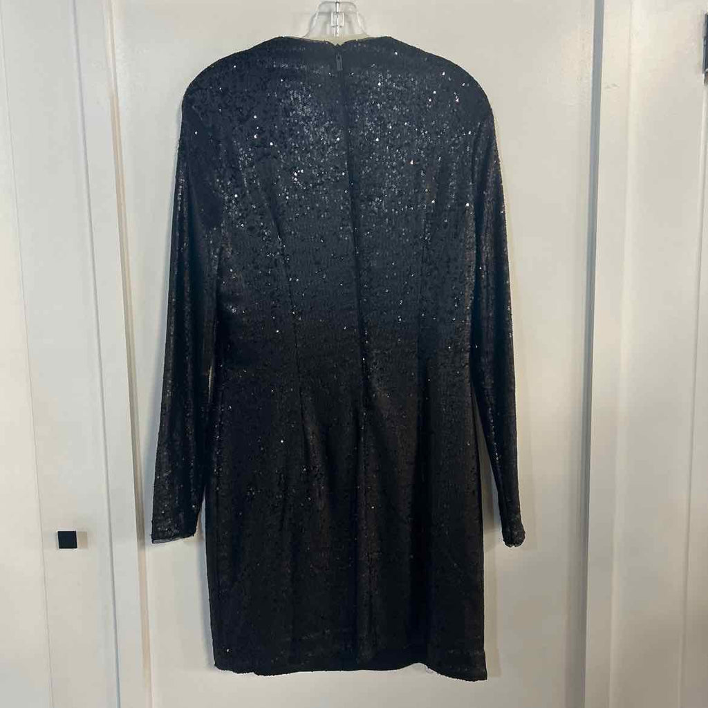 Calvin Klein Size 12 Black Sequined Preloved Dress