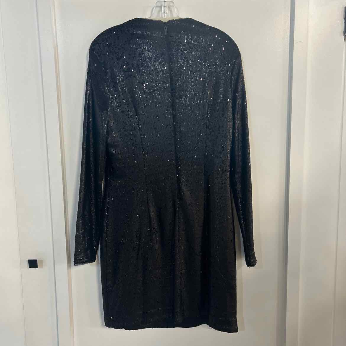 Calvin Klein Size 12 Black Sequined Preloved Dress