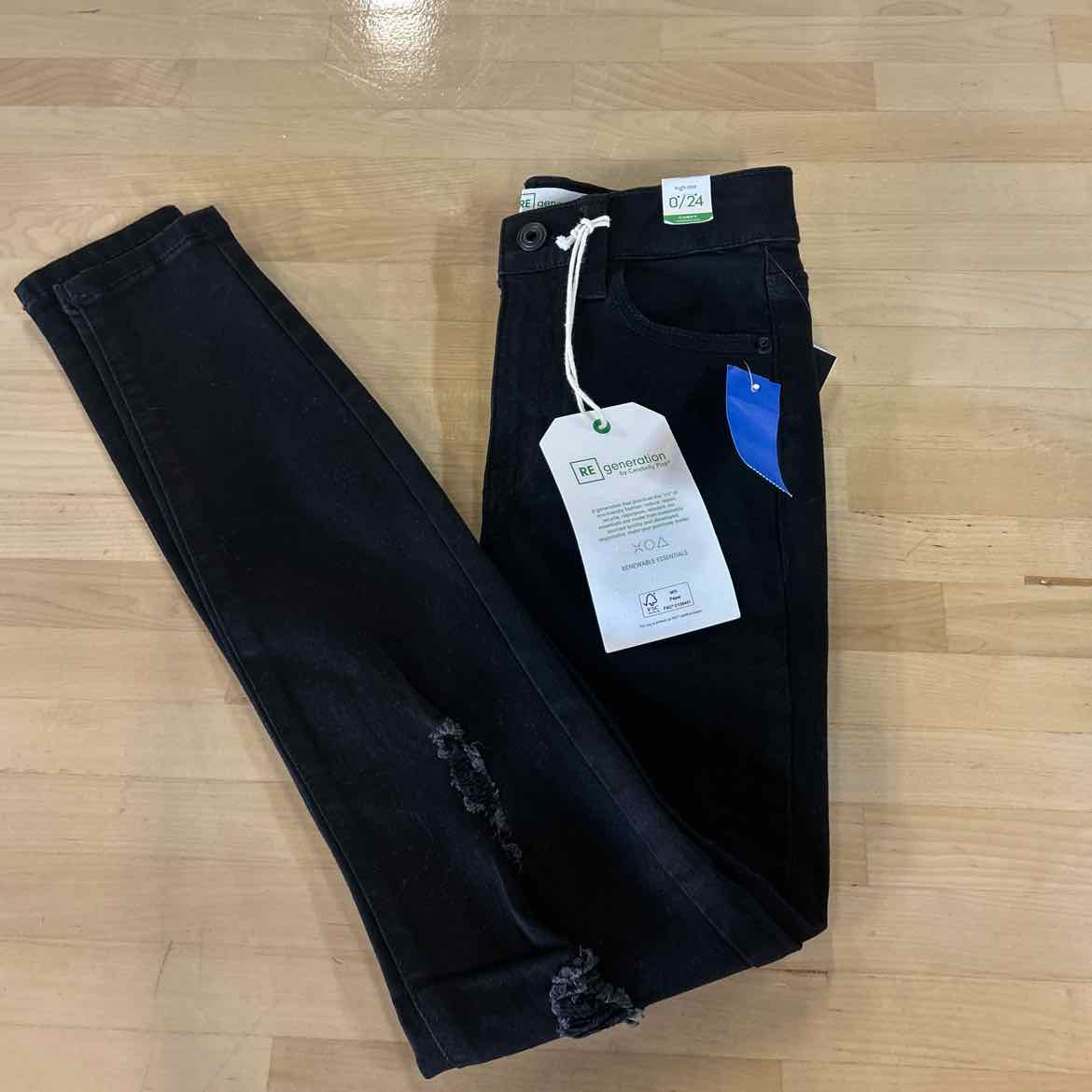 RE Generation Size 0 Curvy 27in. Hi Rise Denim Jeans