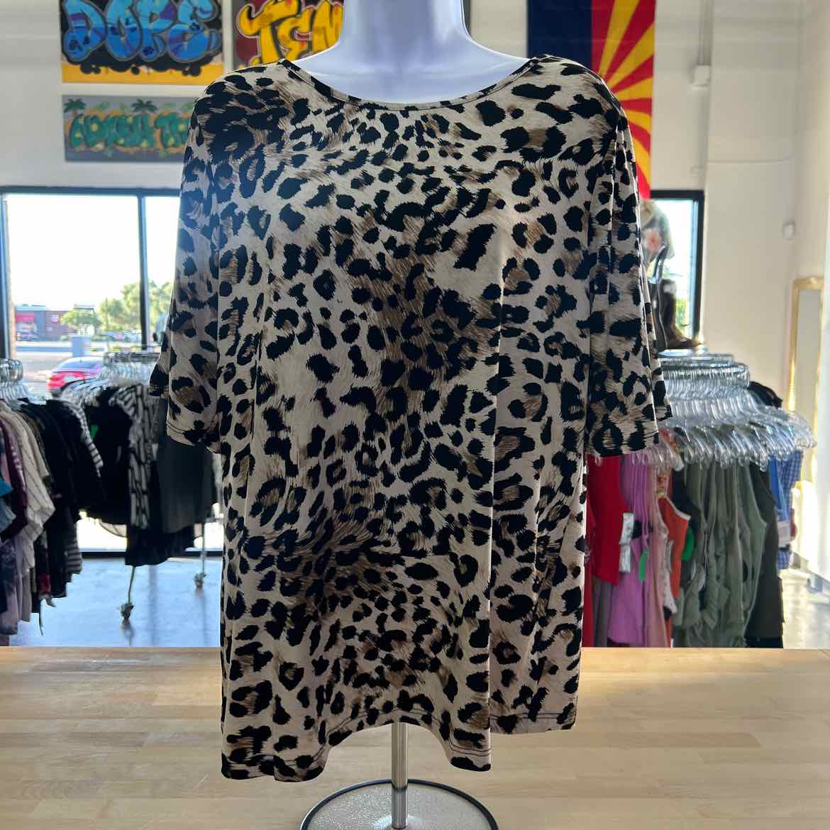 Susan Graver Size S Brown Preloved Blouse SS