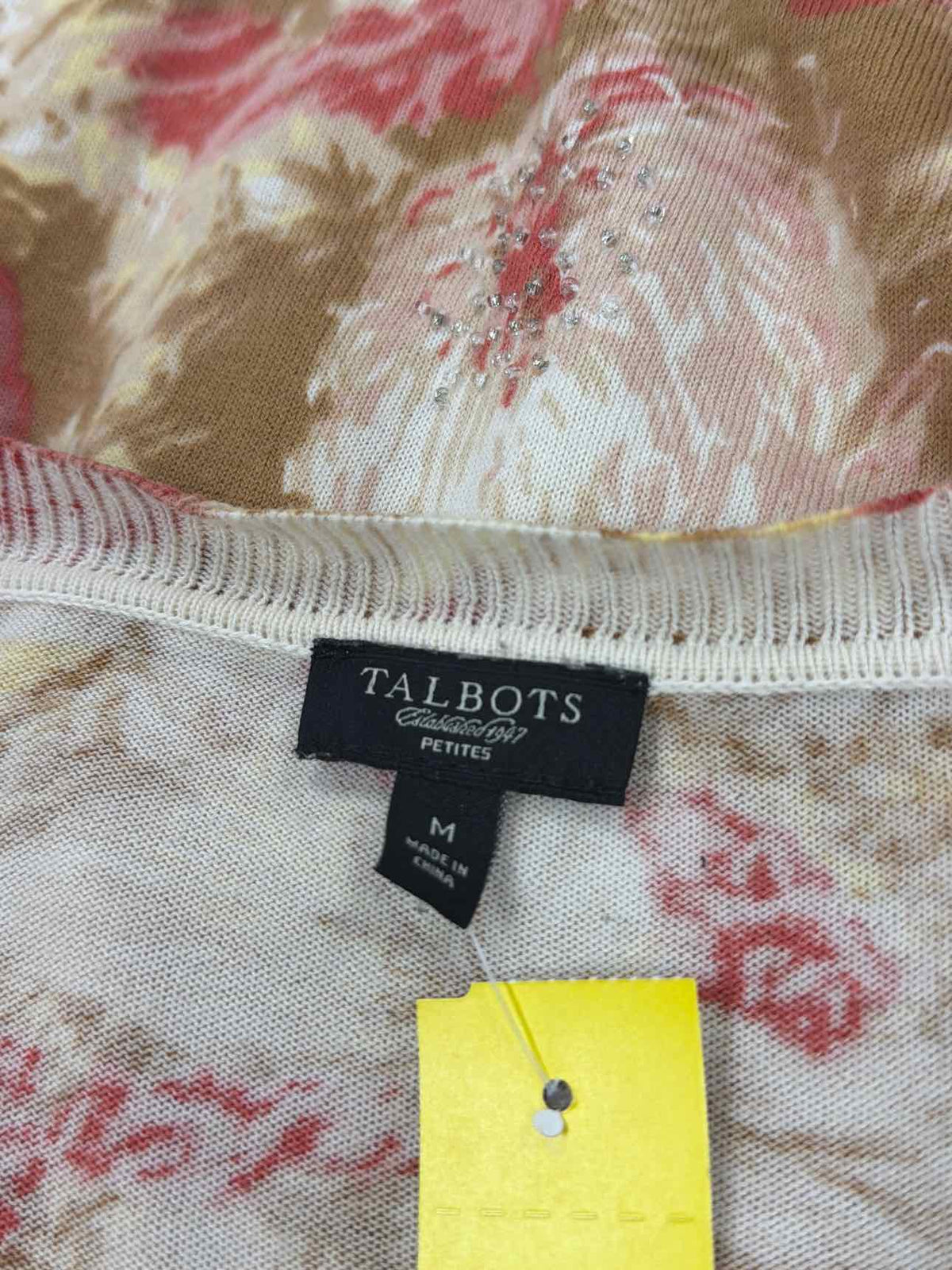 Talbots Size M Tan Preloved Cardigan
