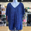 Dana Buchman Size XXL Blue Polyester Preloved Blouse SS