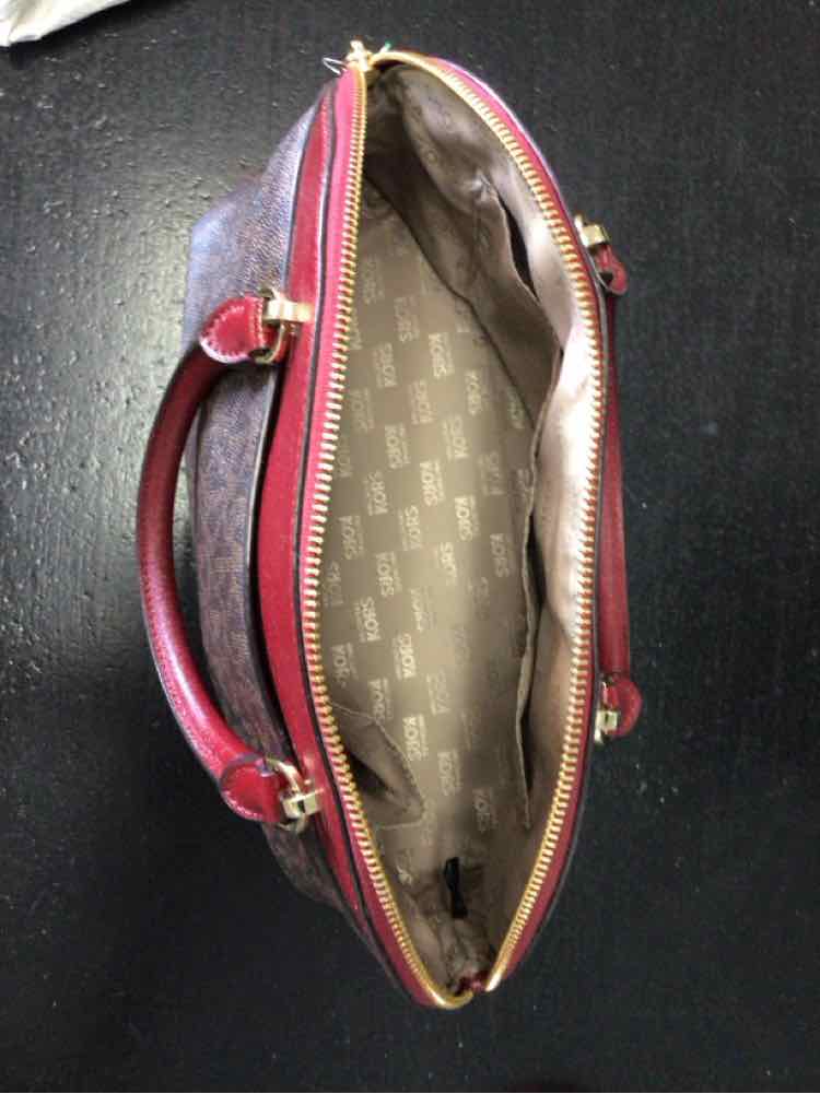 Michael Kors Maroon/Brown Handbag