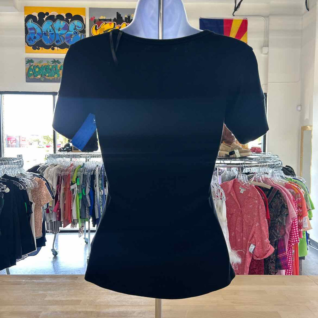 Bebe Size XS Black Preloved Blouse SS