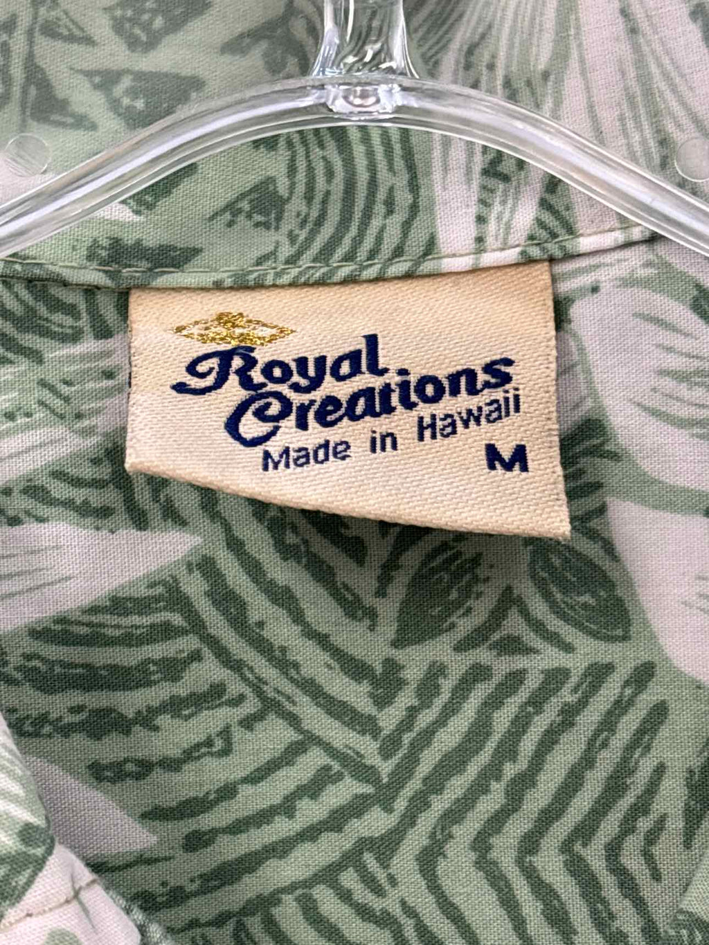 Royal Creations Size M Green Preloved MENS Button Down Shirt