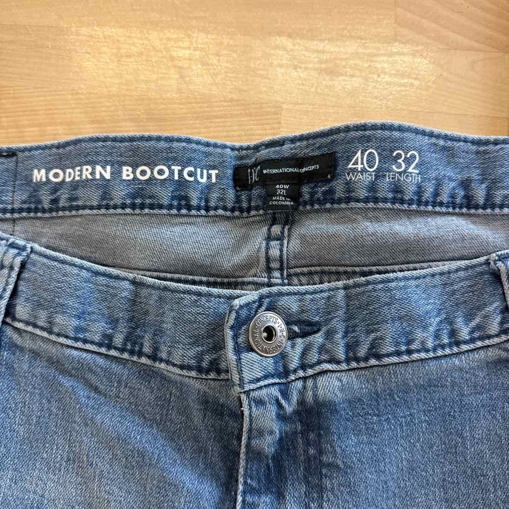 Male INC Men's Size 40x32  Rockford Boot Cut Jeans - Light Wash