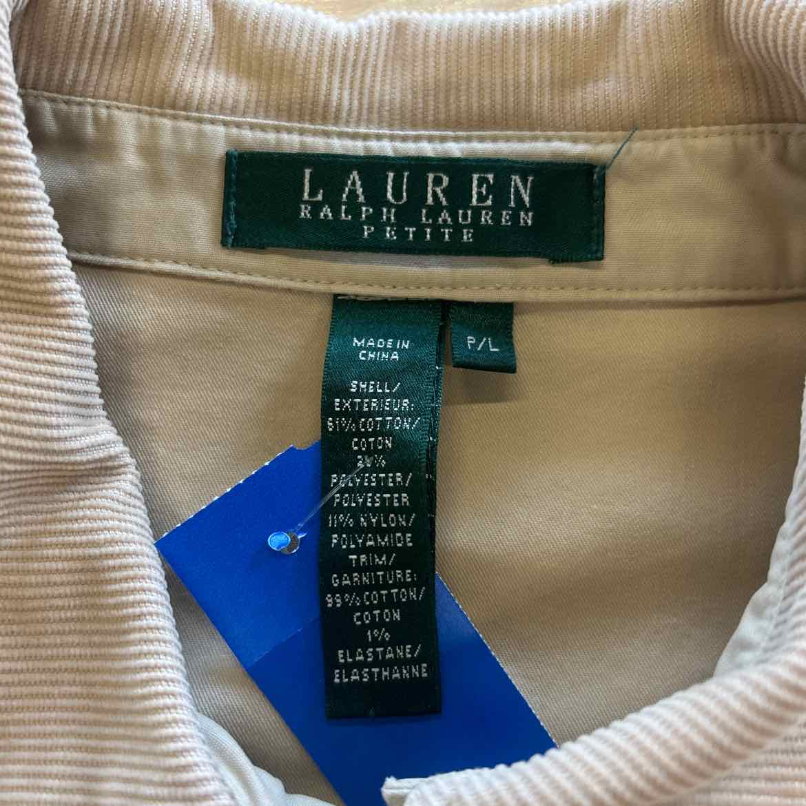 Ralph Lauren Size LP Beige Jacket