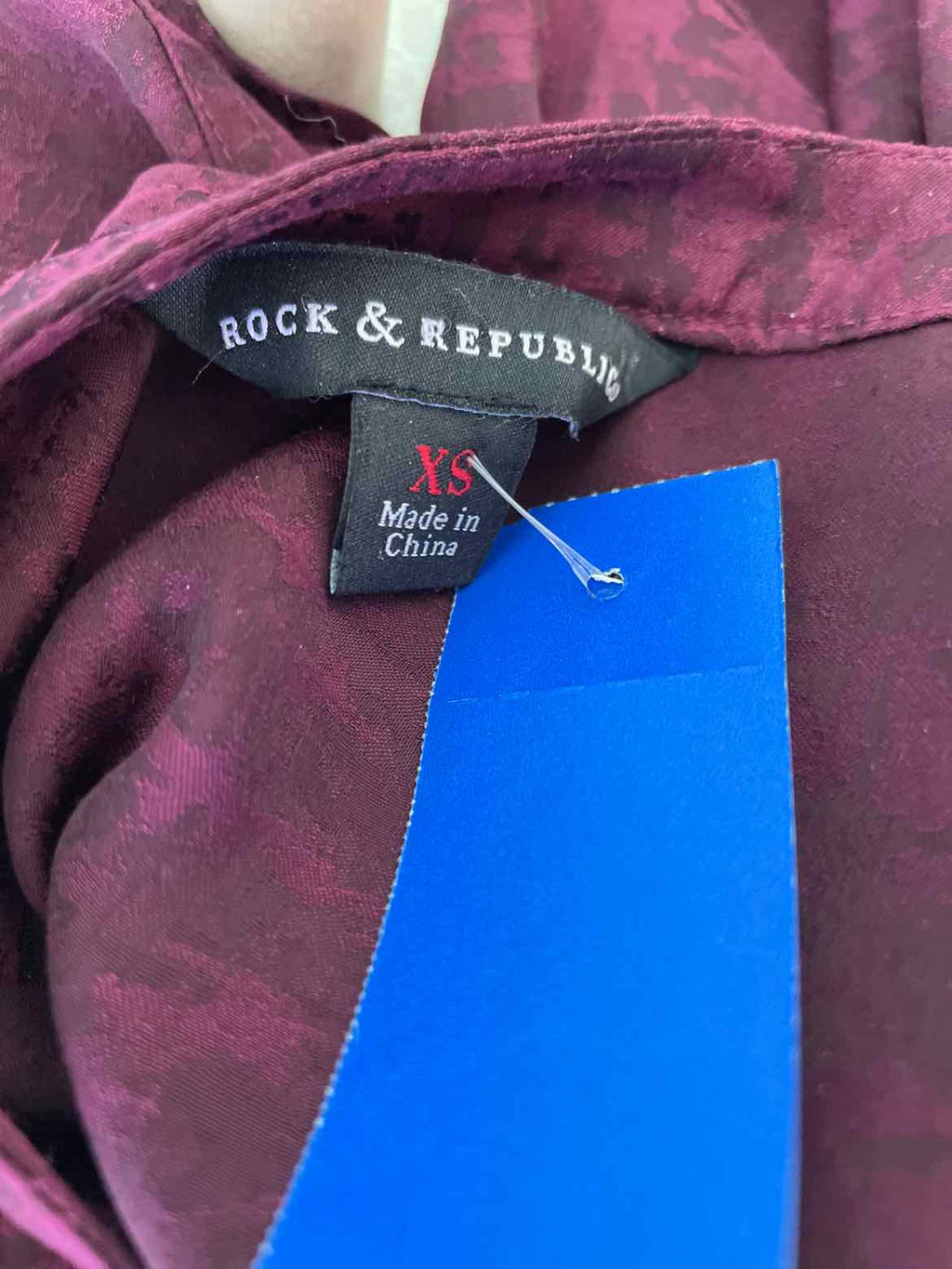 Rock & Republic Size XS Maroon Blouse