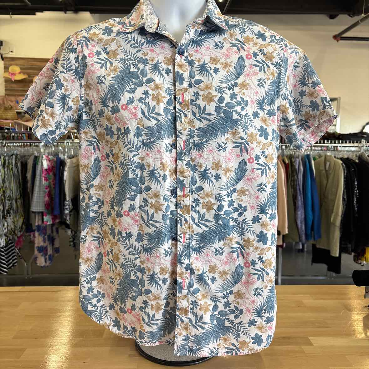 Denim & Flower Men's Size S White MENS Button Down Shirt