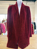 Seven 7 Size S Burgundy Cardigan