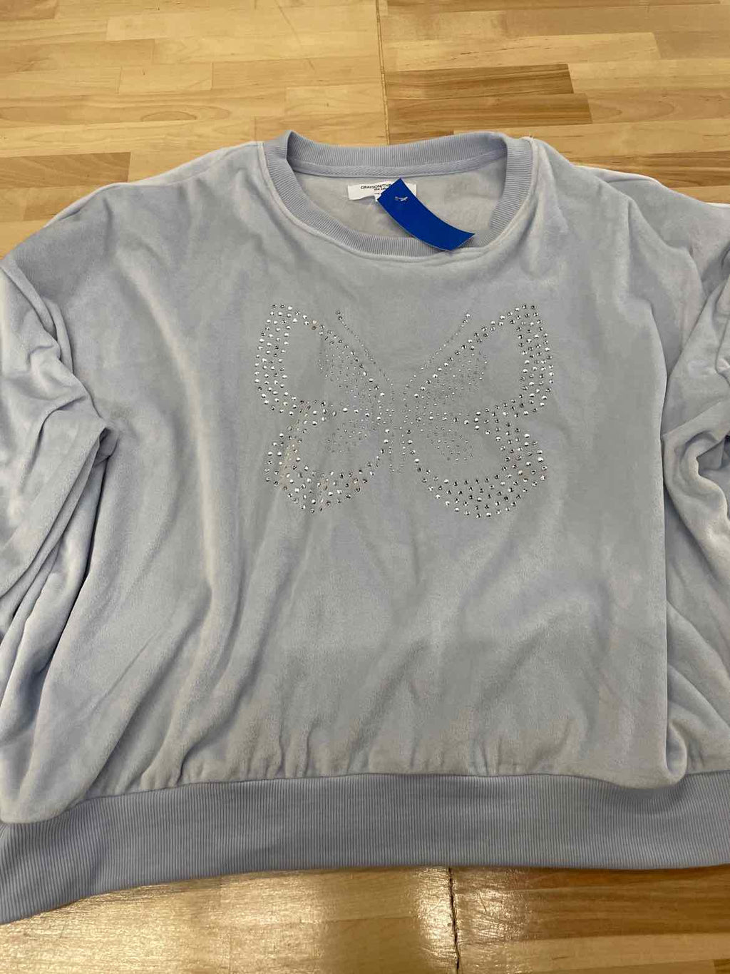 Grayson/threads Size M Blue Studs Sweatshirt