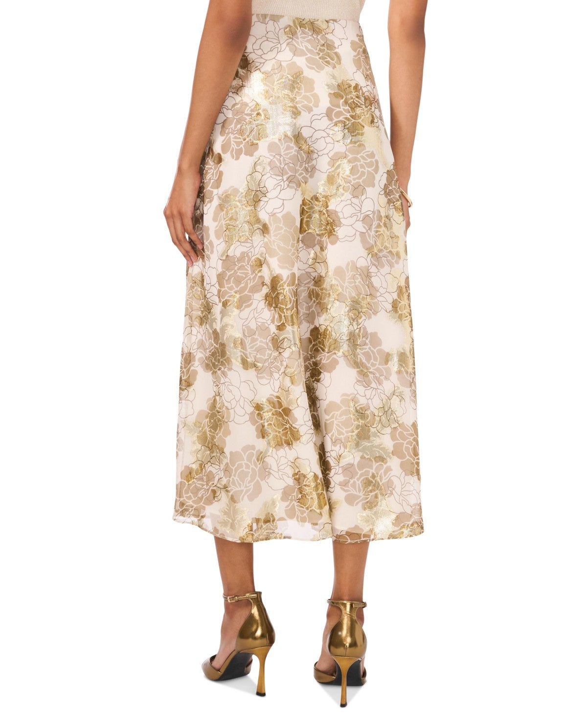 Vince Camuto Size XL White & Gold New Skirt