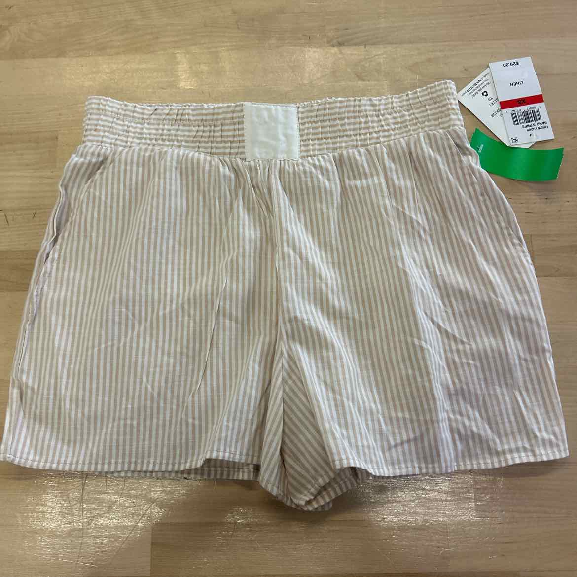 Hippie Rose Juniors' Stripe Boxer Shorts - Sand Stripe - XS